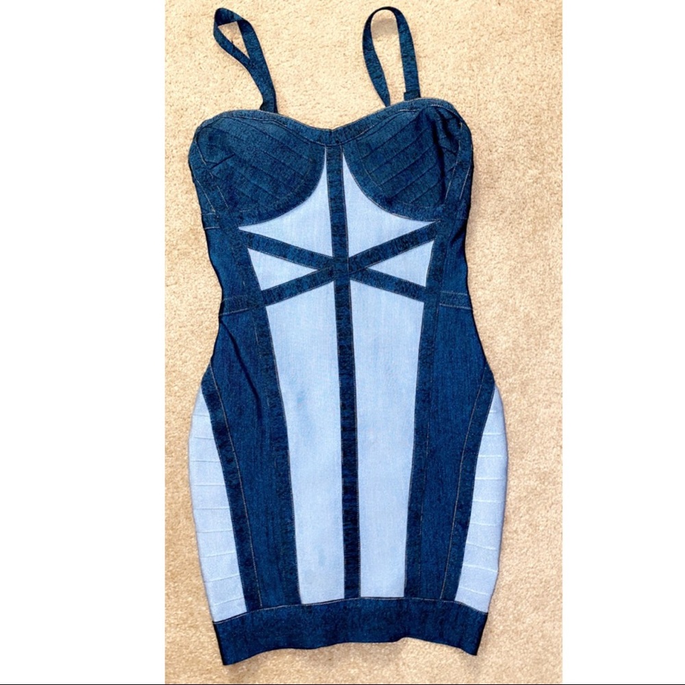 Denim power dress